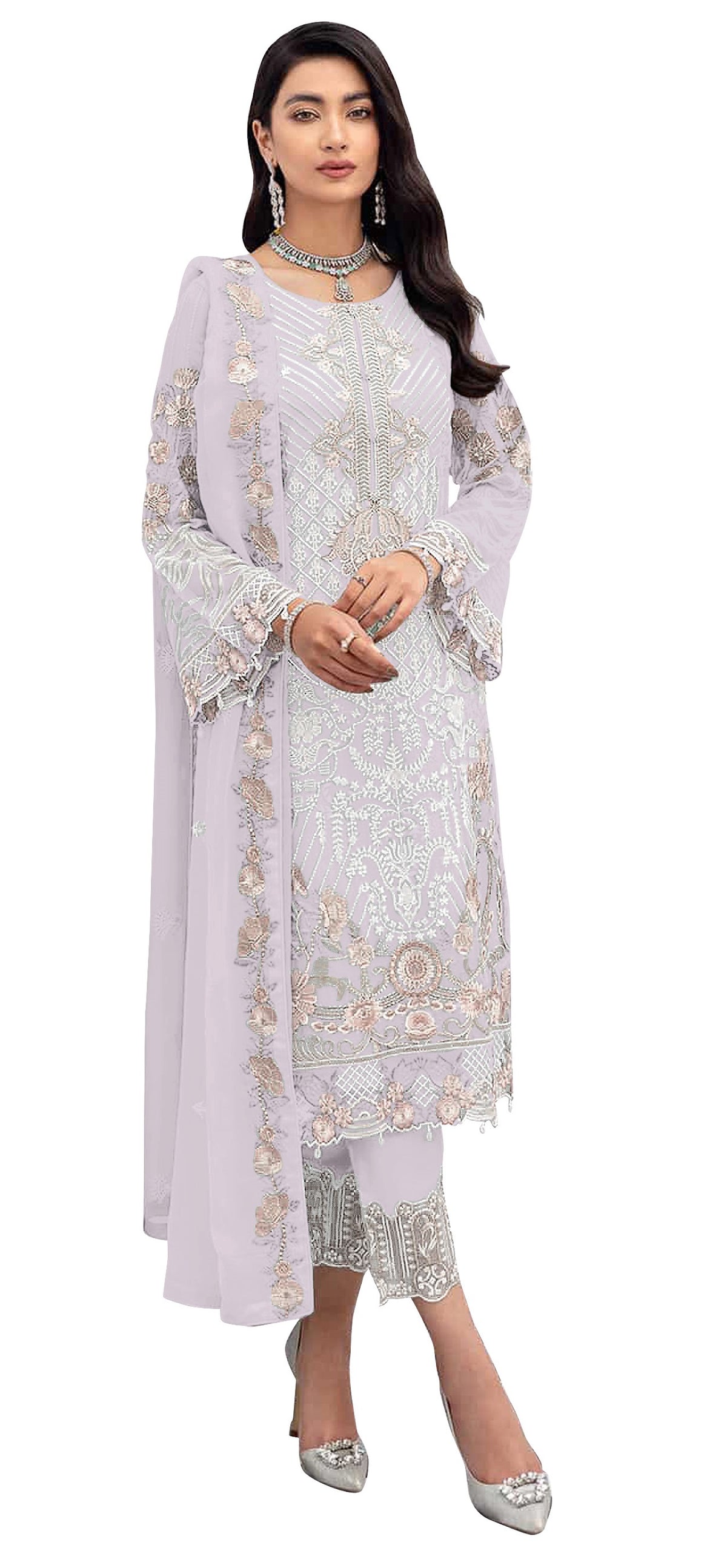 Wine Color Faux Georgette Straight Salwar Suit - Joshindia