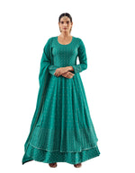 Green Color long Anarkali Salwar Suit - Joshindia
