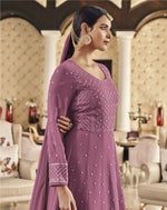 Purple Color long Anarkali Salwar Suit - Joshindia