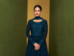 Sea Green Color Faux Georgette Anarakali Long Salwar Suit - Joshindia