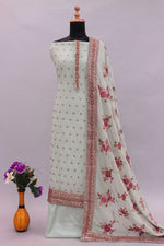 Pista Color Georgette Straight Salwar Suit - Joshindia