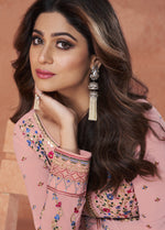 Pink Color Faux Georgette Long Anarakali salwar Suit - Joshindia