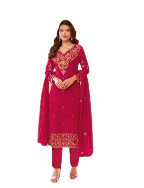 Pink Color Georgette With Embroidery Work Salwar Suit - Joshindia