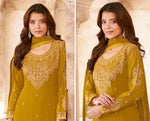 Yellow Color Georgette With Embroidery Work Salwar Suit - Joshindia