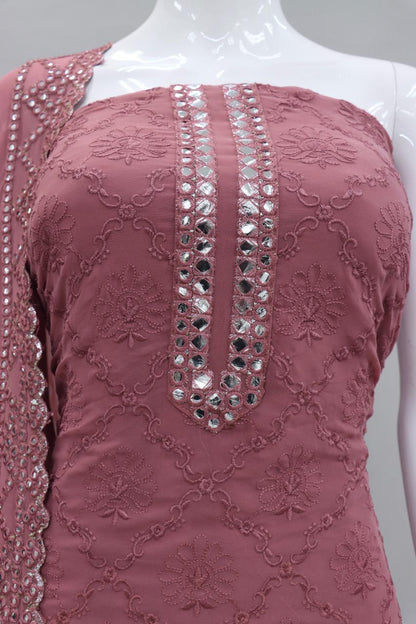 Pink color  Faux Georgette Foil Work Heavy Sharara Suit