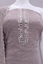 Grey color Faux Georgette Foil Work Heavy Sharara Suit - Joshindia