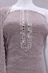 Grey color Faux Georgette Foil Work Heavy Sharara Suit - Joshindia