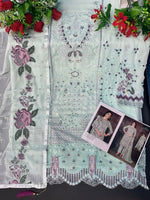 Pista Color Faux Georgette Straight Salwar suit For Woman - Joshindia