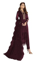 Beet Color Faux Georgette With Sequence Work Straight Salwar Suit - Joshindia
