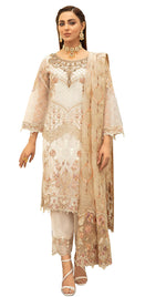White Color Georgette With Soft Embroidery Work Straghit Suit - Joshindia