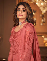 Orange Color Faux Georgette Long Anarkali Salwar Suit - Joshindia