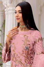 Pink Color Faux Georgette With Sequence Embroidery Work Straight Salwar Suit - Joshindia