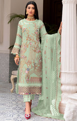 Pista Color Faux Georgette With Sequence Embroidery Work Straight Salwar Suit - Joshindia