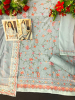 Pista Color Faux Georgette With Heavy Sequence work Straight Salwar Suit - Joshindia