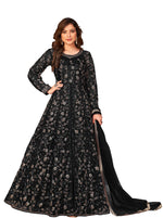 Black Color Soft Net Heavy Embroidery Work Anarkali Suit - Joshindia