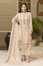 Peach Color Georgette With Embroidery Work Semi Stitch Pakistani Salwar Suit - Joshindia