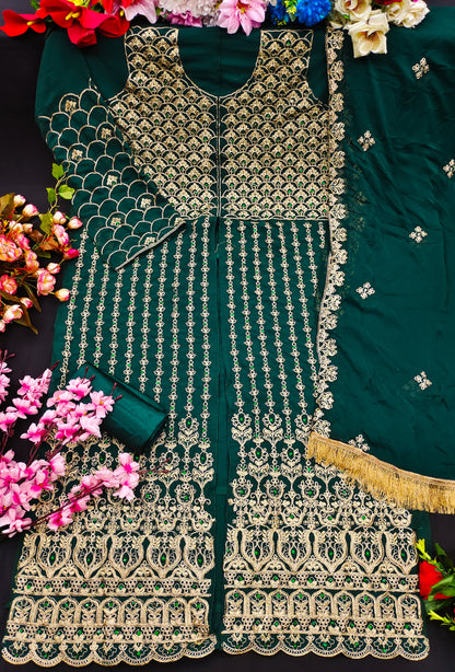Beautiful Dark Green Designer Salwar suit At Best Price