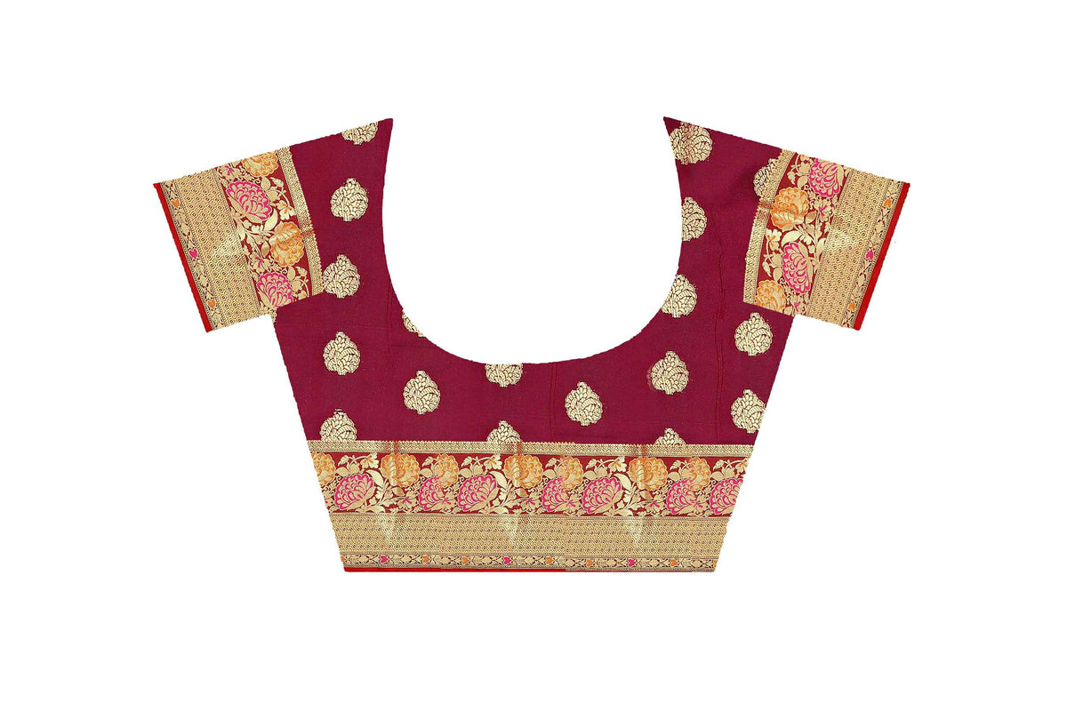 Sky color banarasi silk saree - Joshindia