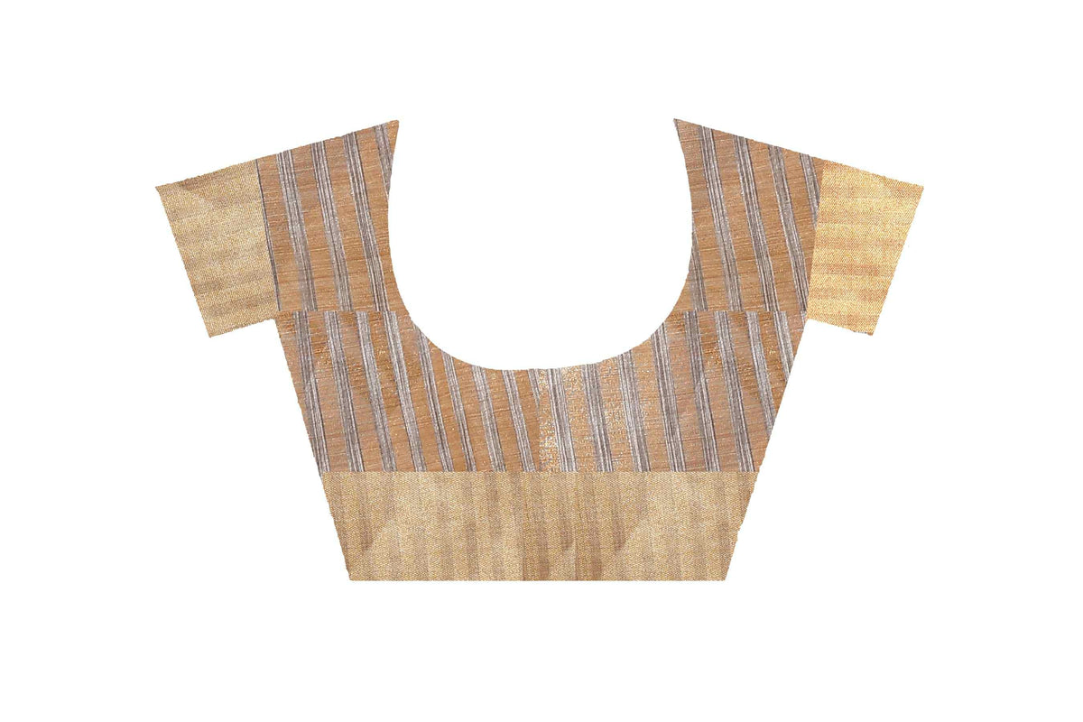 Grey color cotton silk saree - Joshindia