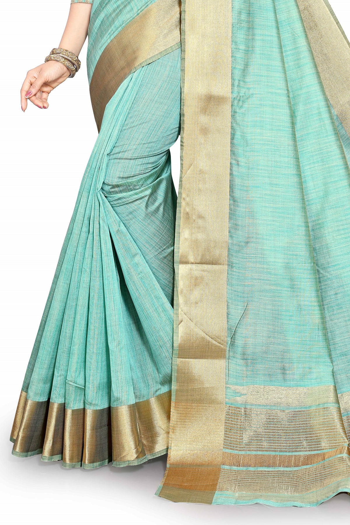 Sjy color cotton silk saree - Joshindia