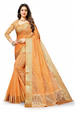 Lighy Yellowcolor cotton silk saree - Joshindia