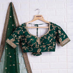 Buy attractive green color lehenga for mehendi function - Joshindia