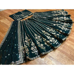 Bottle Green Color Lehenga Design Online At Affordable Price - Joshindia