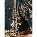 Bottle Green Color Lehenga Design Online At Affordable Price - Joshindia