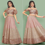 Beautiful Peach Color Designer Lehenga Choli At Affordable Price - Joshindia