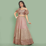 Beautiful Peach Color Designer Lehenga Choli At Affordable Price - Joshindia