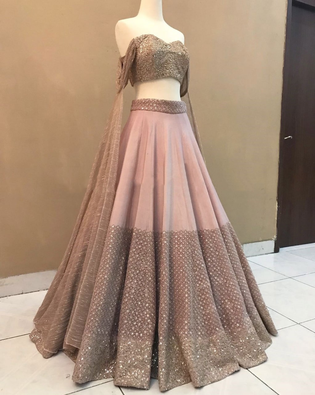 Beautiful Peach Color Designer Lehenga Choli At Affordable Price - Joshindia