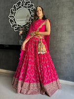 Latest pink colordesigner lehenga choli at affordable price - Joshindia