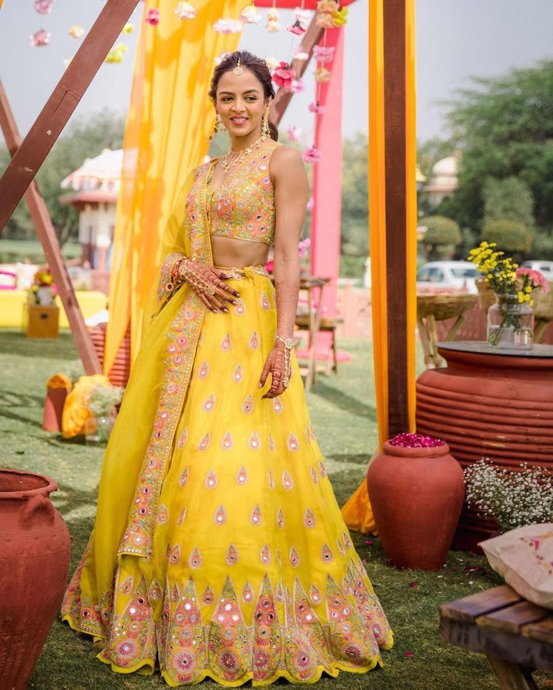 Beautiful Yellow Color Lehenga choli For Wedding Buy Now