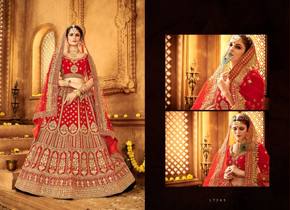 Stunning Red Color Latest Bridal Lehenga Choli