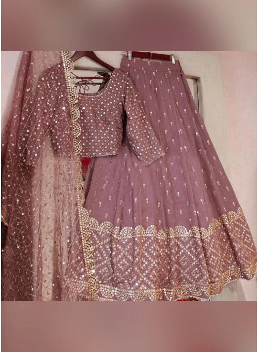 Buy baby pink color heavy designer lehenga choli - Joshindia