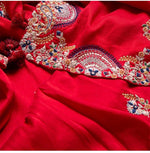 Latest red color beautiful saree for gorgeous look buy now - Joshindia