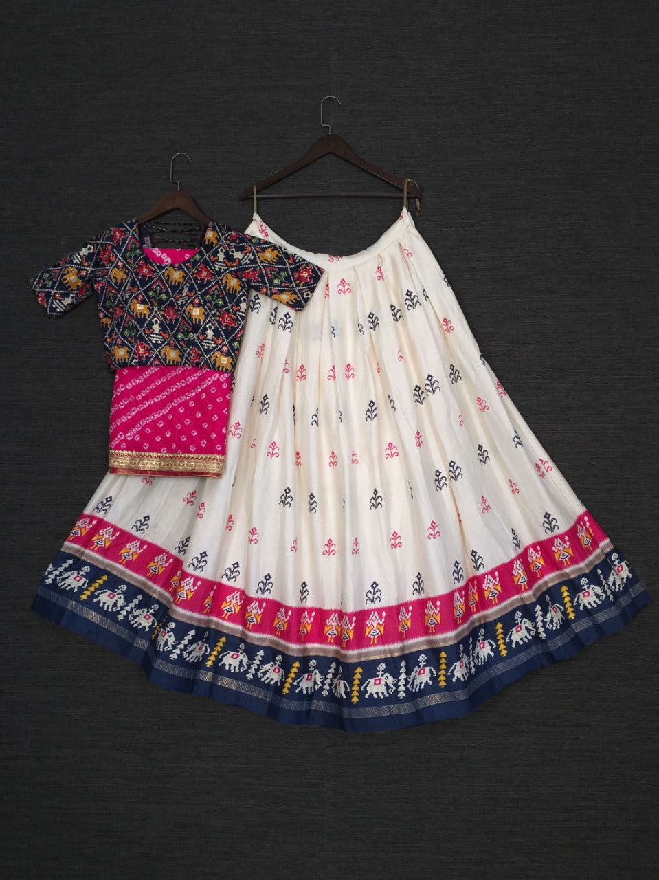 Beautiful white and pink color pure traditional lehenga choli buy now - Joshindia