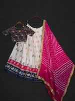 Beautiful white and pink color pure traditional lehenga choli buy now - Joshindia