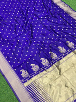 Traditional blue silk saree online at affordable rate - Joshindia