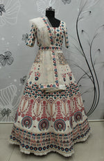 Pearl White color heavy designer lehenga for wedding functions - Joshindia