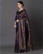 Blue silk saree online at affordable rate - Joshindia