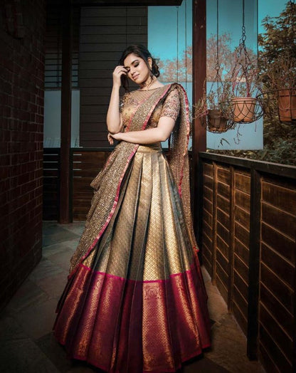 Classic silk lehenga choli for elegant look online