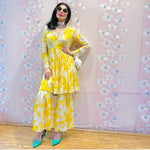 yellow color sharara suit at best price buy now - Joshindia