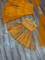 Orange color fancy sharara-suit buy now - Joshindia