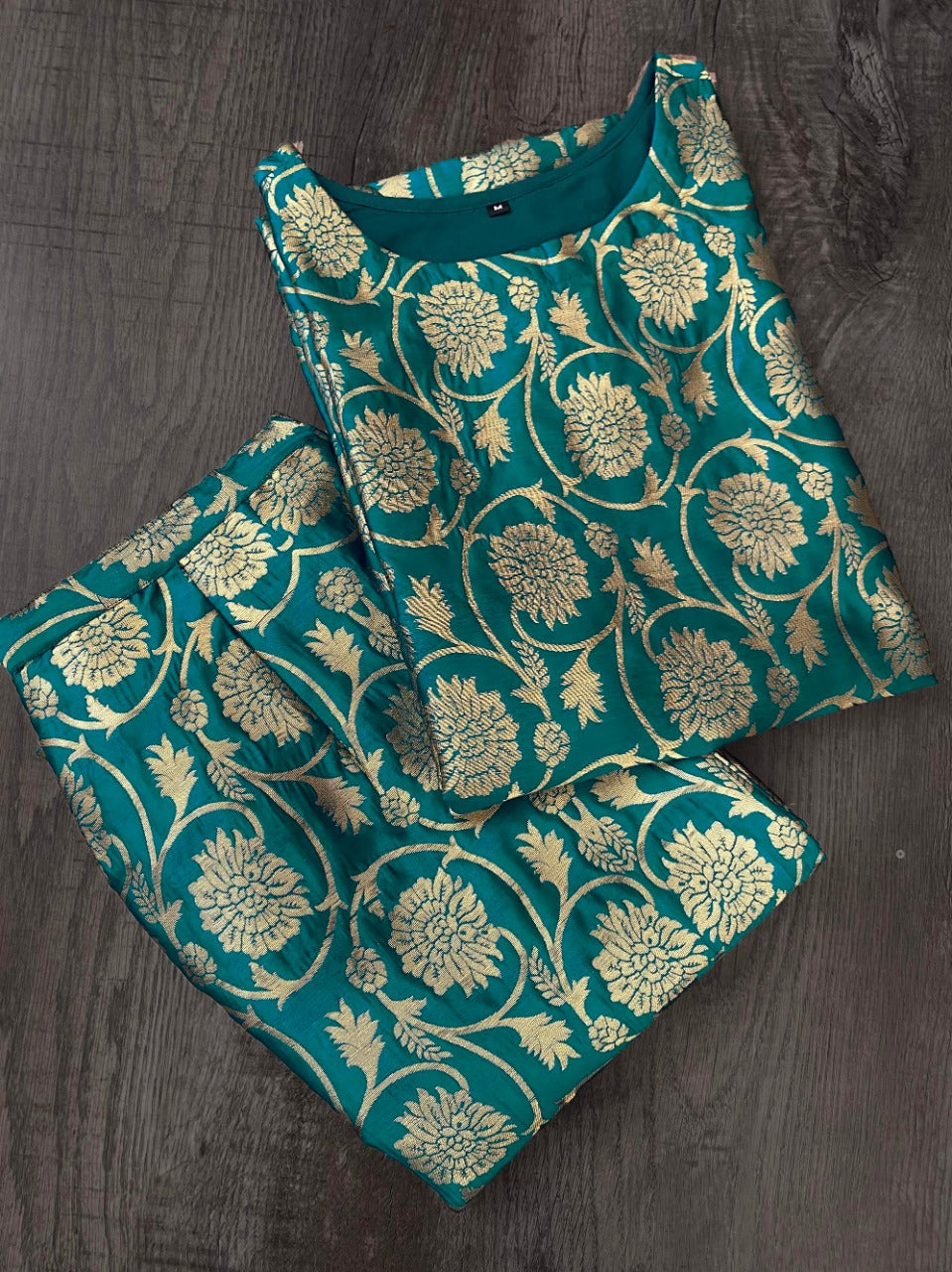 Blue silk Sharara Suit buy now - Joshindia