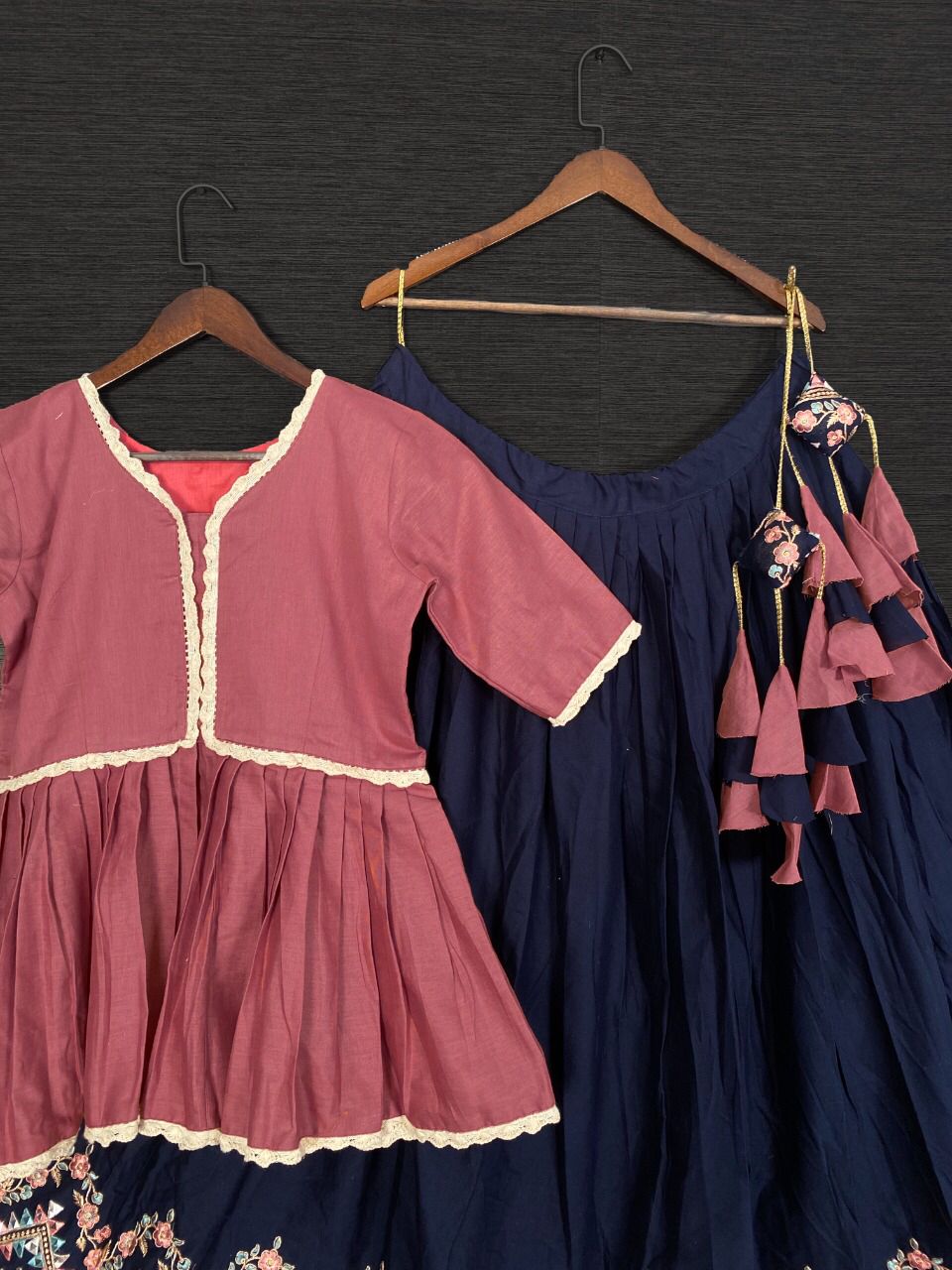 Exclusive Pure Cotton Lehenga With Peplum Style Top buy now - Joshindia