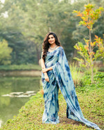 Heavy blue color sequins Work Saree buy now - Joshindia