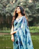 Heavy blue color sequins Work Saree buy now - Joshindia