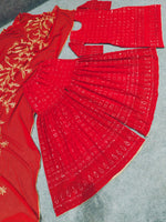 red color designer salwar suit - Joshindia