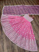 Pink color fancy designer gown for wedding functions - Joshindia